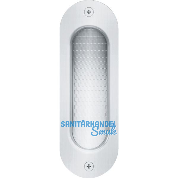 Schiebet�rmuschel FSB 4212 oval,40x120 mm,ungelocht,Edelstahl feinmatt