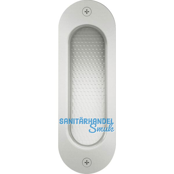 Schiebet�rmuschel FSB 4212 oval,40x120 mm,ungelocht,Aluminium silber eloxiert