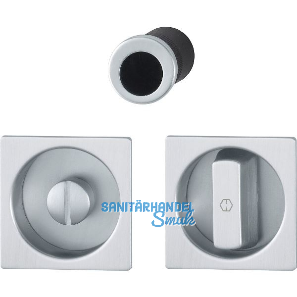 HOPPE Schiebet�rmuschel Set 4921 - WC, eckige Rosette, Aluminium silber eloxiert