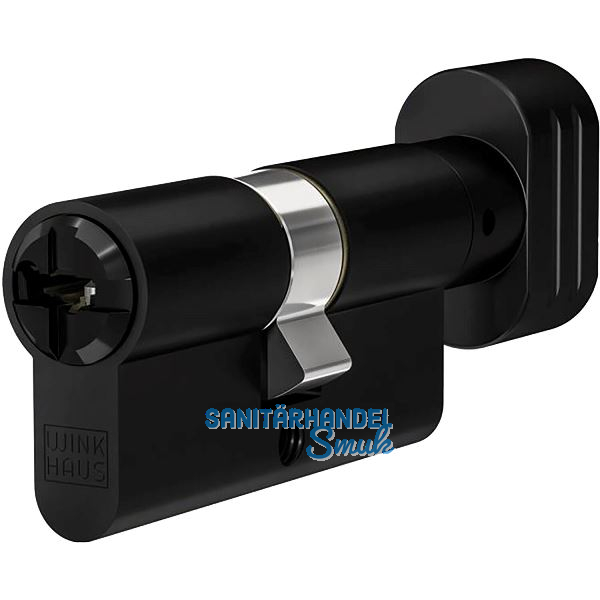 WINKHAUS Knaufzylinder key Tec N-Tra, verschiedensperrend, 45/K30 schwarz