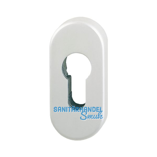 Schutzrosetten PZ oval au�en, 33 x 72 x 10, Aluminium silber eloxiert