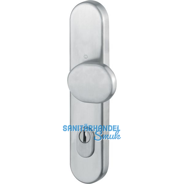 Sicherheits-Knopflangschild PZ92 mit Kernziehschutz, Edelstahl matt