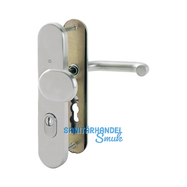 SH-Wechselgarnitur PARIS auf Schild PZ92, 67-77, mit Kzs., SST 8, Edelstahl matt