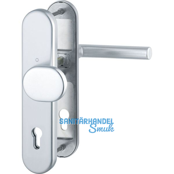 Sicherheits-Wechselgarnitur AMSTERDAM, PZ88, RC2, silber eloxiert