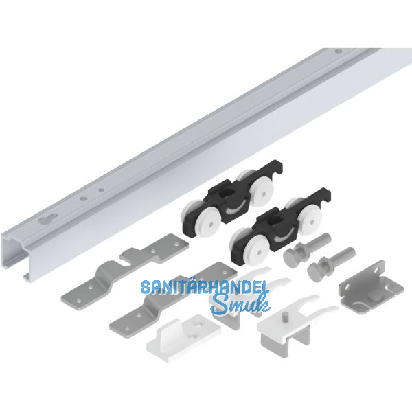 HELM 53 Beschlagset Wand Holz 50 kg Laufschiene L=1700 mm silber