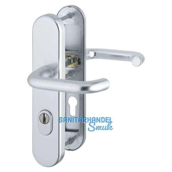 SH-Dr�ckergarnitur PARIS-auf Schild PZ72, 37-47, mit Kzs., silber elox