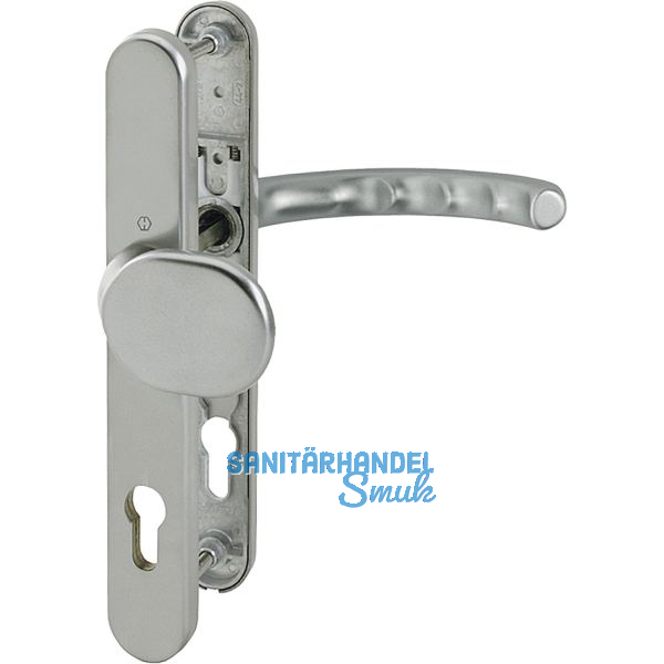 Wechselgarnitur LUXEMBOURG - m Knopf u. Langschild PZ88, Edelstahl-Effekt