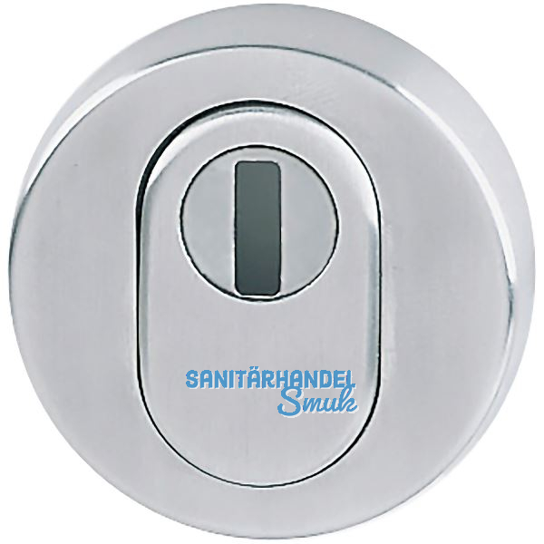 HOPPE Zylinderrosette au�en rund PZ mit Kernziehschutz, Edelstahl matt