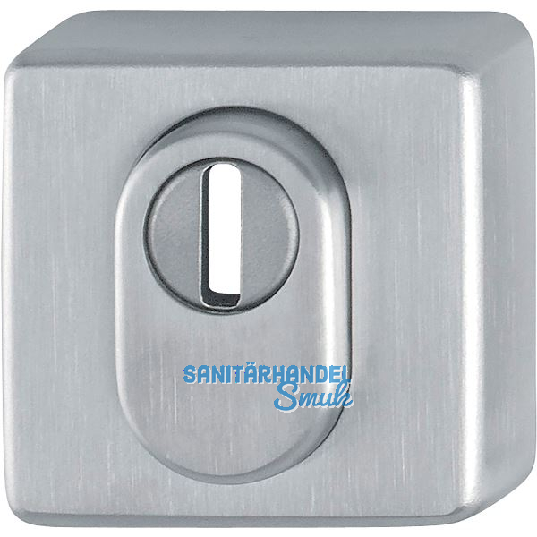 HOPPE Zylinderrosette au�en eckig PZ mit Kernziehschutz, Edelstahl matt