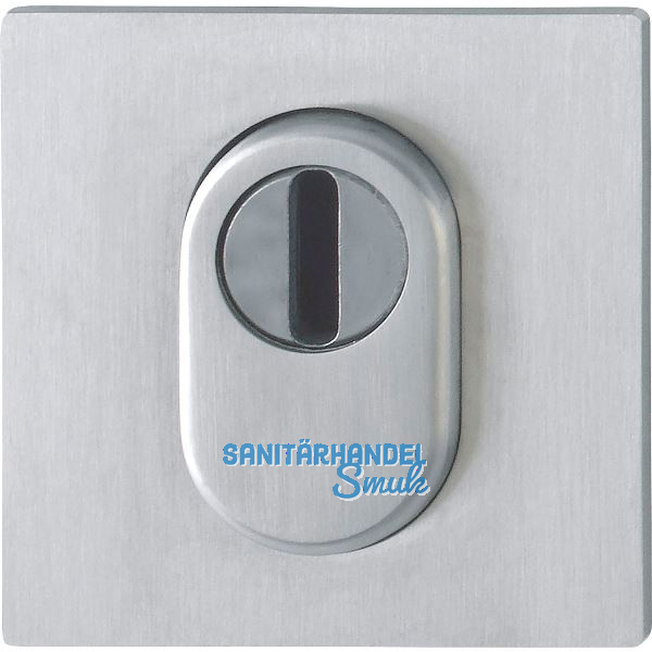 HOPPE Flachrosette eckig-PZ mit KZS, 65-75, Edelstahl