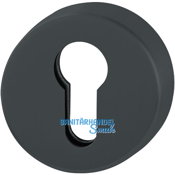 HOPPE Zylinderrosette innen rund PZ, Edelstahl schwarz matt