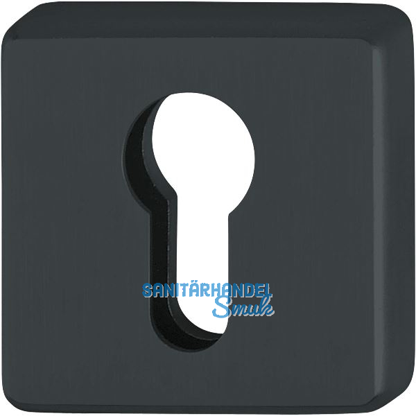 HOPPE Zylinderrosette innen eckig PZ, Edelstahl schwarz matt