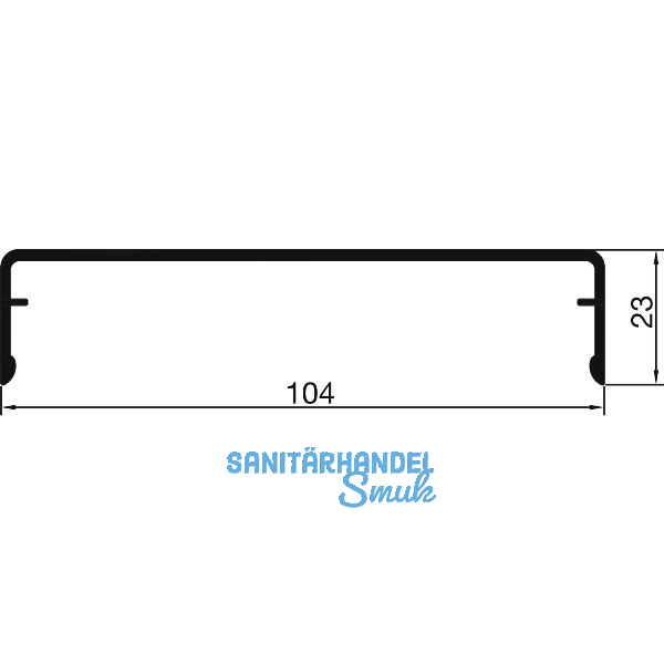 THYSSENKRUPP Syprotech Klipsabdeckung 104/23 Alu blank L=6000 mm