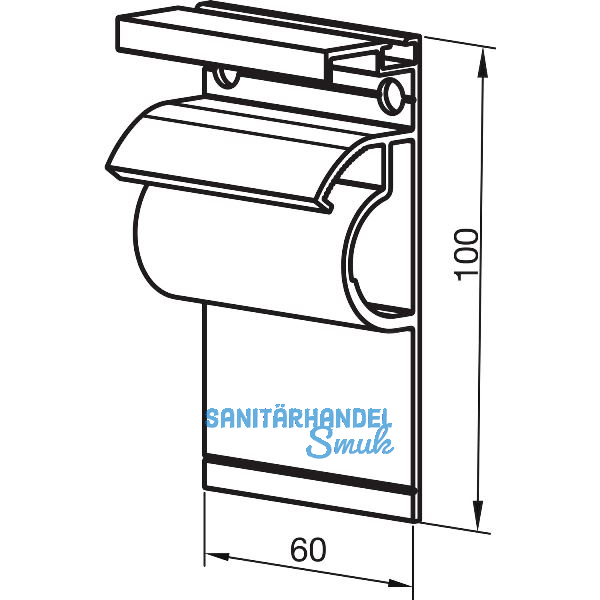THYSSENKRUPP Syprotech Halter f�r Regenrinne 60 x 100 mm, Alu blank