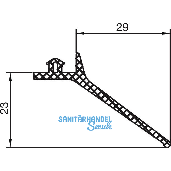 THYSSENKRUPP Syprotech Wandanschlussdichtung Easyline, EPDM coex/wei�