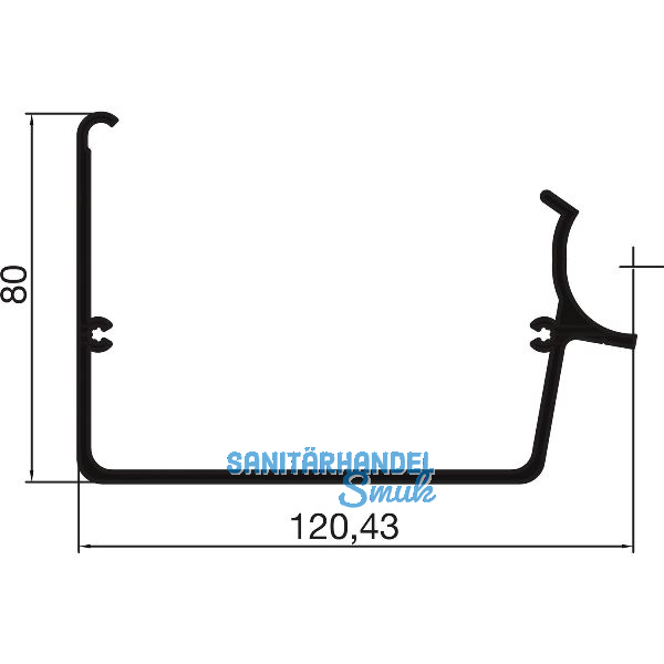 THYSSENKRUPP Syprotech Regenrinne L=6000 mm Alu blank