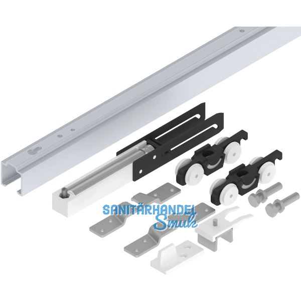 HELM 53 Beschlagset Decke Holz 50 kg Laufschiene L=1700 mm 1 D�mpfung silber