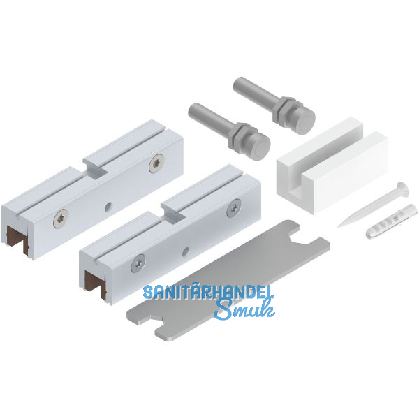 HELM 53 Glasklemmst�ck-Set ESG 8 mm H-22 mm silber