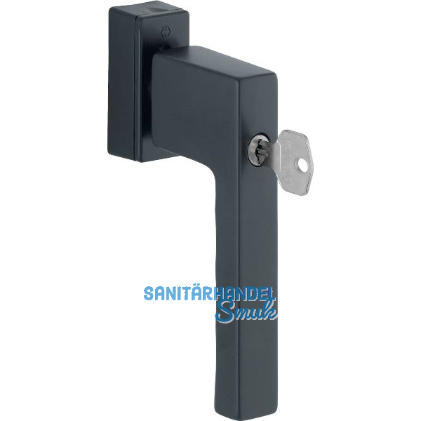 HOPPE Fenstergriff TOULON Sperrzylinder, VK 32-42 mm, Aluminium schwarz matt
