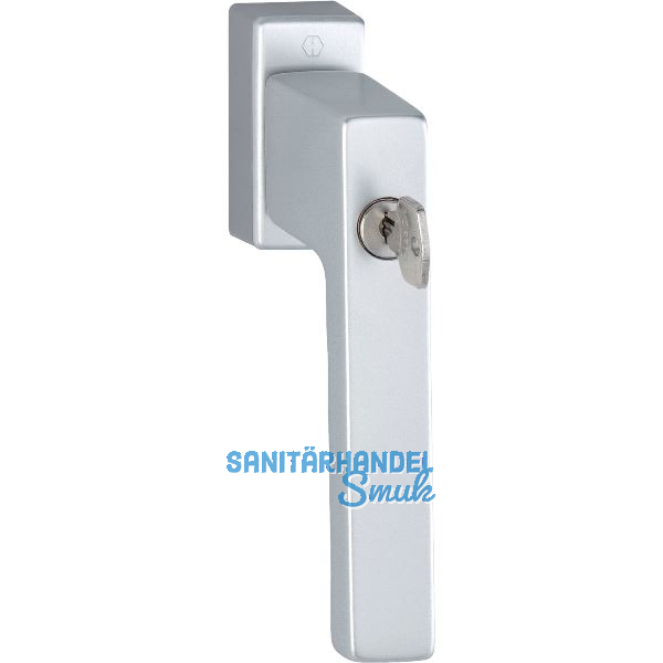HOPPE Fenstergriff TOULON Sperrzylinder TBT, VK 7x43 mm , silber eloxiert