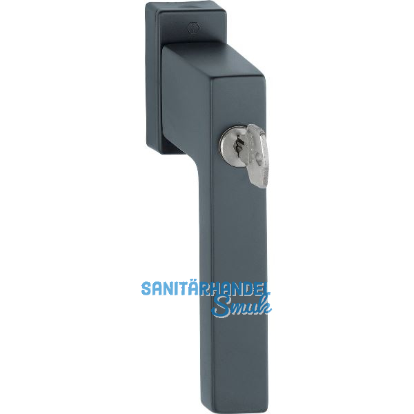 HOPPE Fenstergriff TOULON Sperrzylinder TBT, VK 7x37 mm, schwarz matt