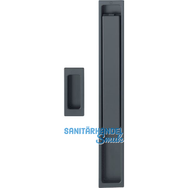 HOPPE Hebeschiebegarnitur AUSTIN Muschelgriff, Aluminium schwarz matt