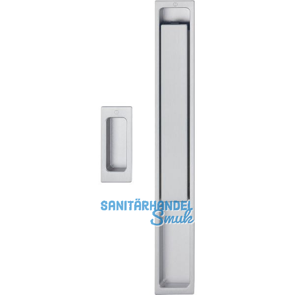HOPPE Hebeschiebegarnitur AUSTIN Muschelgriff, Aluminium edelstahlfarbig matt