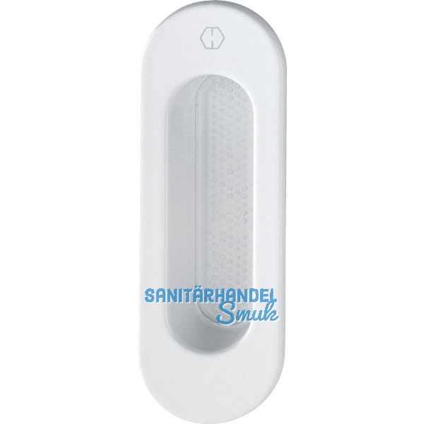 HOPPE Hebeschiebet�rmuschel OMEGA au�en oval, Aluminium wei�