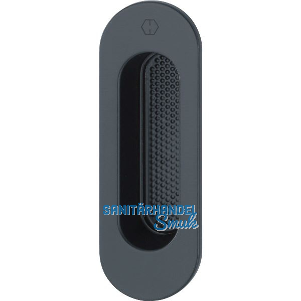 HOPPE Hebeschiebet�rmuschel OMEGA au�en oval, Aluminium schwarz matt