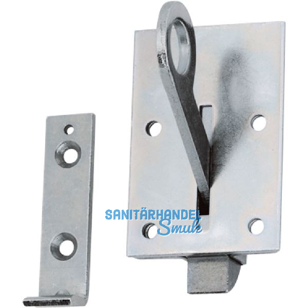 STRENGER Bodent�rschnapper mit Gegenplatte und Schlie�platte, Stahl verzinkt