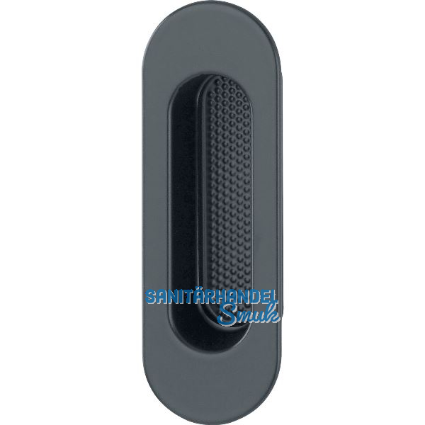 HOPPE Hebeschiebet�rmuschel oval, Aluminium schwarz matt