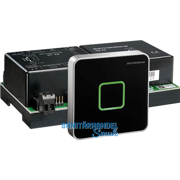 DORMAKABA Wandleser evolo smart 9115 BLE bundle remote,Kunststoff schwarz/silber