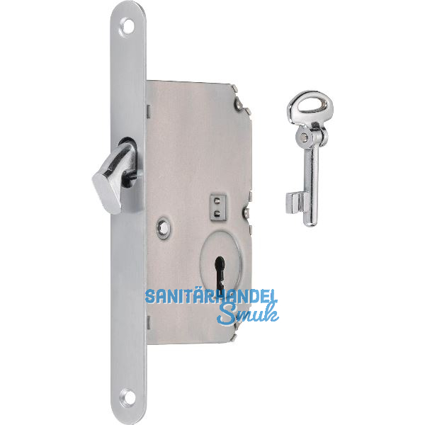 HOPPE Schiebet�rschloss mit Bogenriegel, BB, DM 50, rund, verchromt satiniert