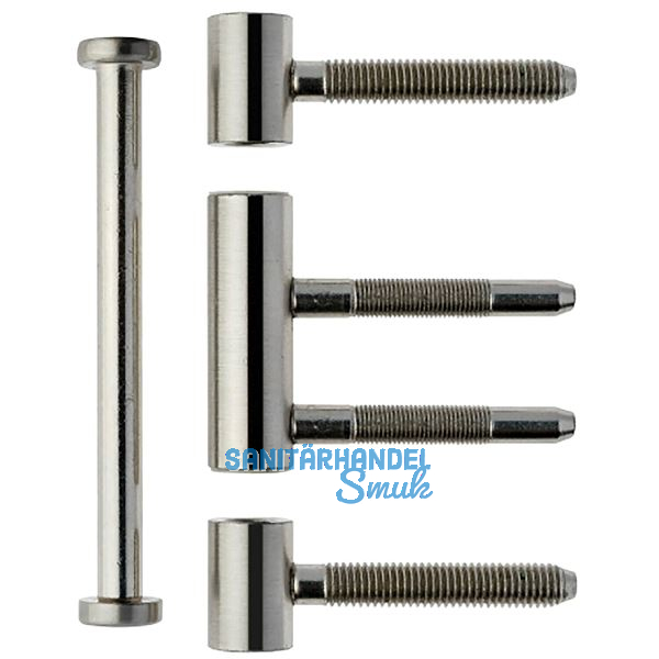 Einbohrband 3-tlg. Typ 335 � 15 mm, Stahl vernickelt matt