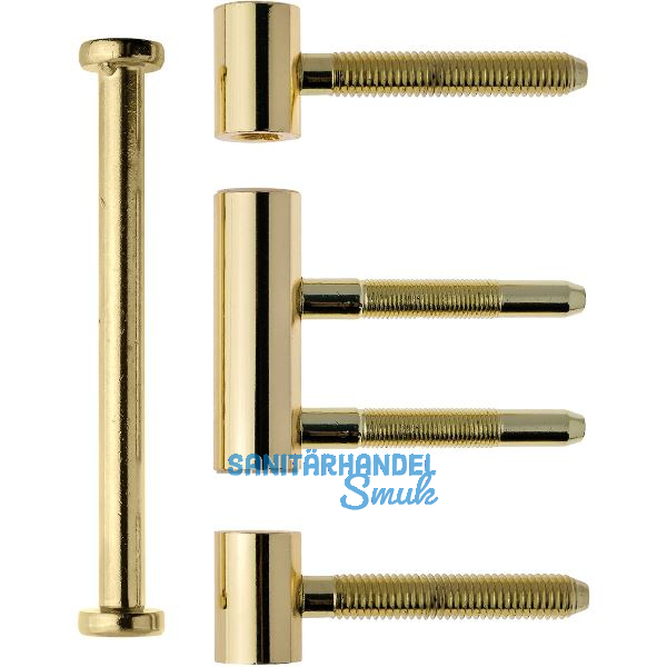 Einbohrband 3-tlg. Typ 335 � 15 mm, Stahl vergoldet