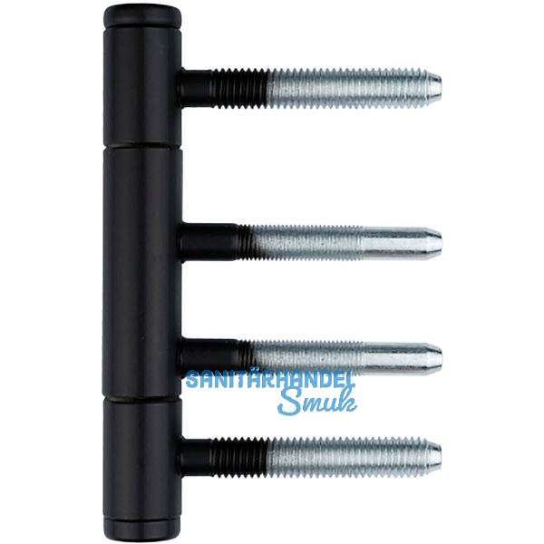 Einbohrband 3-tlg. Typ 335 � 15 mm, Stahl schwarz matt RAL 9005