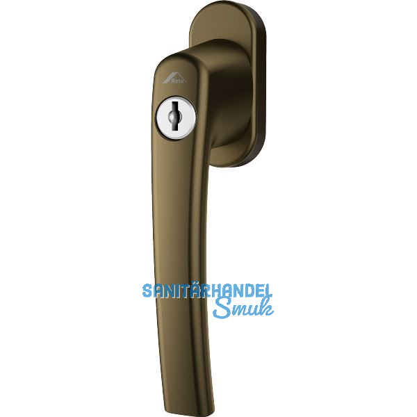 ROTO Fenstergriff ROTOLINE - Sperrzylinder, 100 Nm, Aluminium bronze eloxiert
