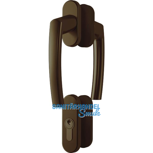 ROTO Balkont�rgriffgarnitur ROTOLINE hoch, Aluminium mittelbronze eloxiert