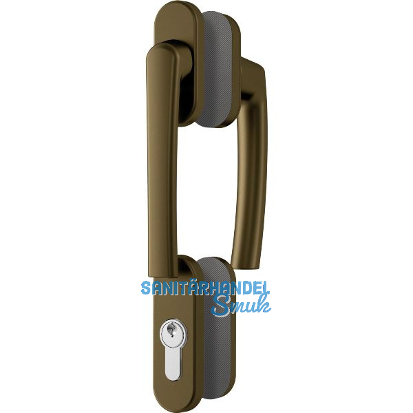 ROTO Balkont�rgriffgarnitur ROTOLINE niedrig, Aluminium mittelbronze eloxiert