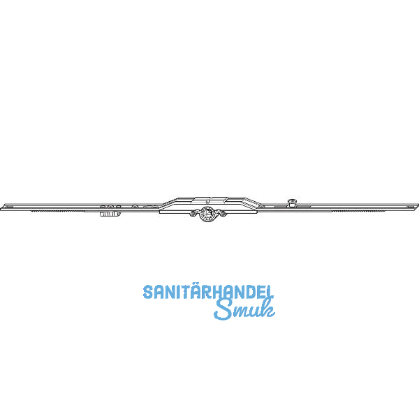 ROTO NT/NX DK-Getriebe mittig/variabel DM 8 mm L= 980 mm 1V Zapfen silber