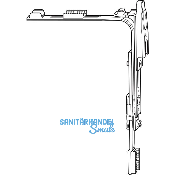 ROTO NT/NX Eckumlenkung Stulp oben mit Aussto� f�r 2-flg. Fenster silber