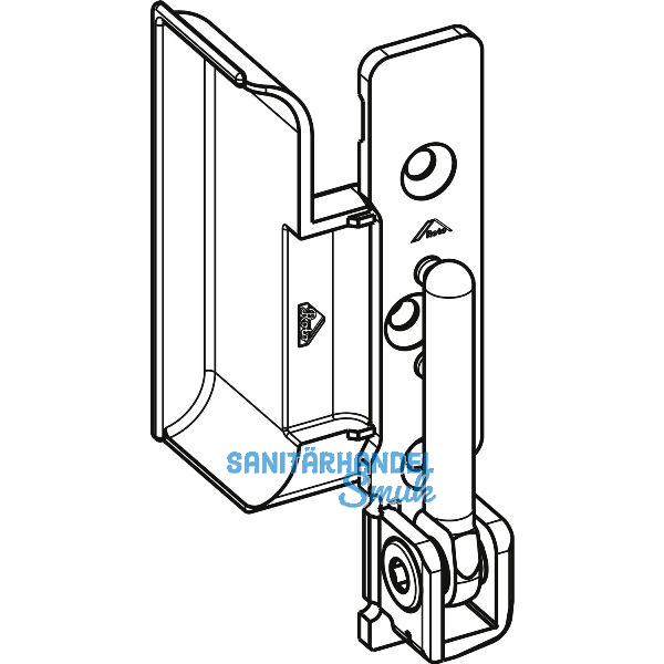 ROTO NT/NX Ecklager E5/T Holz 5/18-13 einfr�sbar mit Fr�sabdeckung 130 kg links