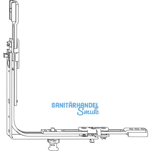 ROTO NT/NX Eckumlenkung f�r Bodenschwelle 1V Falzluft 7 mm silber