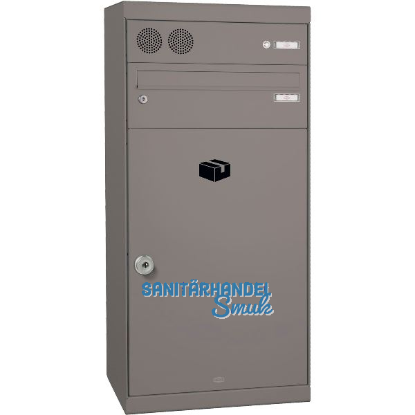 RENZ Paketkasten QUBO - XL, mit Sprechfeld, Graualuminium