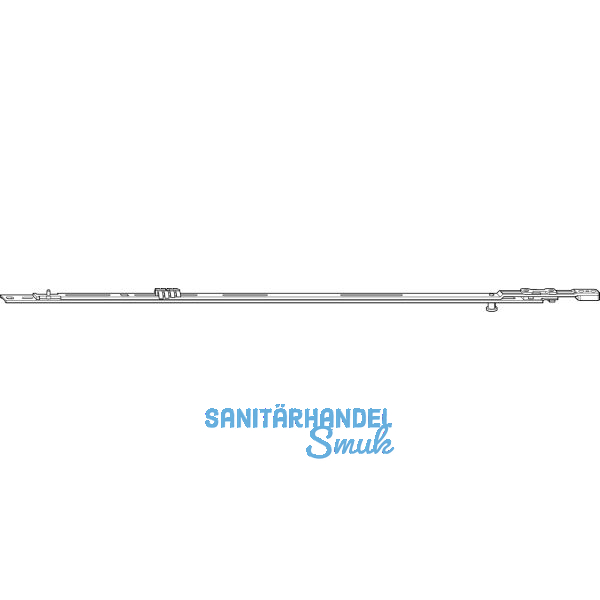 ROTO NT/NX Mittelverschluss mehrteilig 1V L=200 mm silber kuppelbar