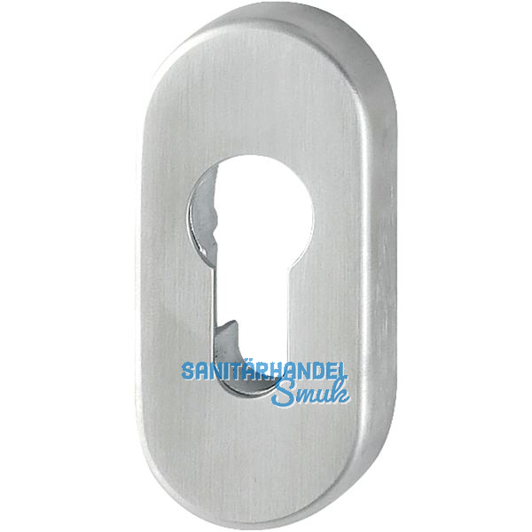Innenrosette zu Sicherheitsrosette PZ, oval, Edelstahl matt