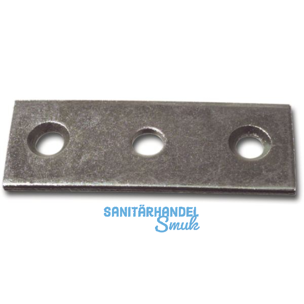 Schlie�blech f. Aufspreizstangen, 16 x 53 mm, Loch � 9 mm, Stahl blank