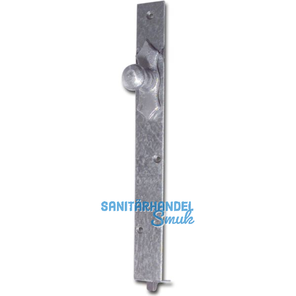 Fensterschienenriegel zum Einlassen, m. Schlie�blech, 400 mm, Stahl verzinkt