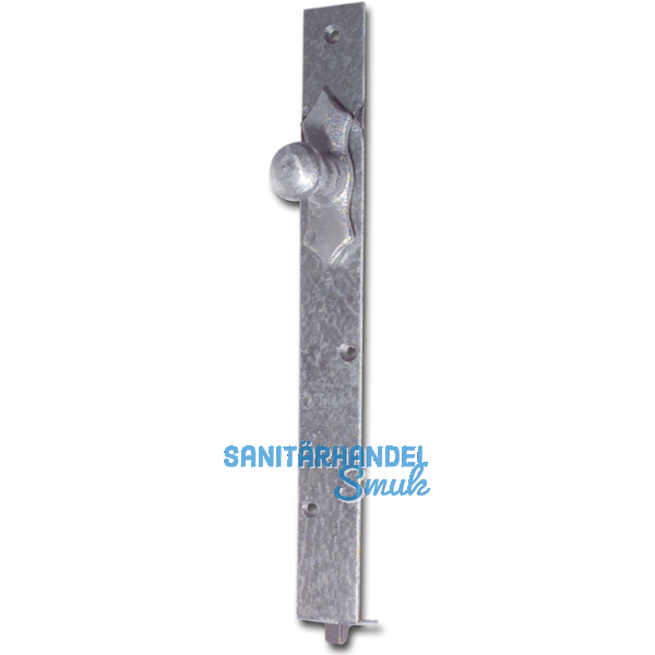 Fensterschienenriegel zum Einlassen, m. Schlie�blech, 600 mm, Stahl verzinkt