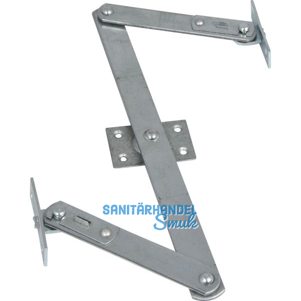 Oberlicht-Z-Schere, Angriffarm 120 mm, Mittelst�ck 260 mm, Stahl verzinkt